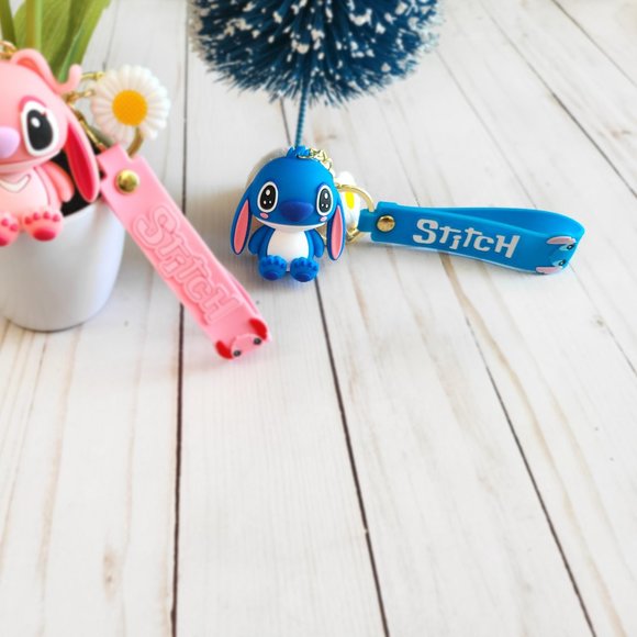 Stitch Keychains, Cute Keychain, Keychain with Wristlet - Picture 3 of 4